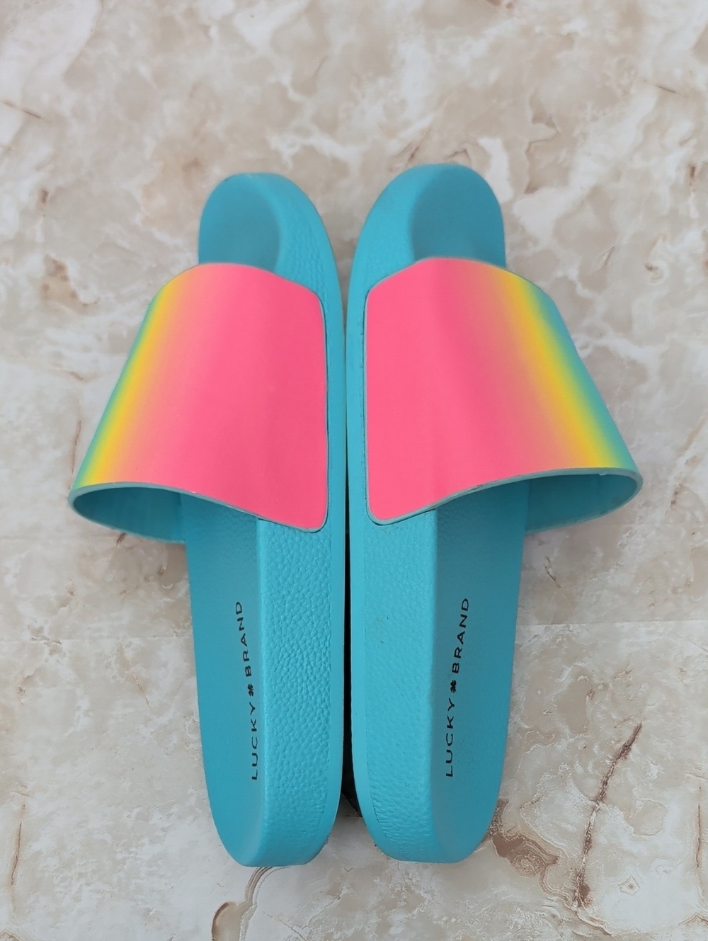 Lucky Brand Rainbow Slide Sandals - Woman's Sz 10 - Picture 7 of 7